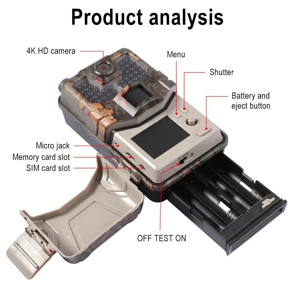HC-900Pro 36MP photos 4K video - đánh giá và giá Outdoor Hunting Camera Wireless