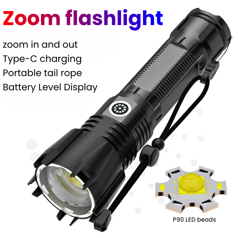High-power P90 LED Flashlight  - đánh giá và giá Hunting Outdoors