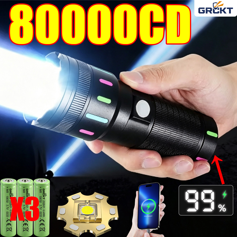 80000CD Most Powerful LED Flas - đánh giá và giá Hunting Fishing Outdoor