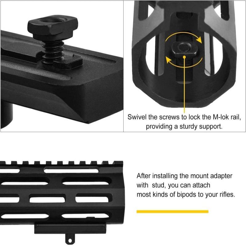 MidTen Fit M lok 6 9 Mount Han - đánh giá và giá Bipod Rifle Mount